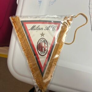 AC Milan Pennant with Gold Trim
